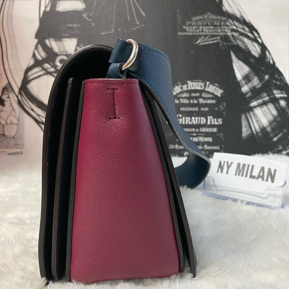 CELINE
Shiny Smooth Calfskin Medium Frame Shoulder Bag Red/Navy Blue - Picture 5 of 10